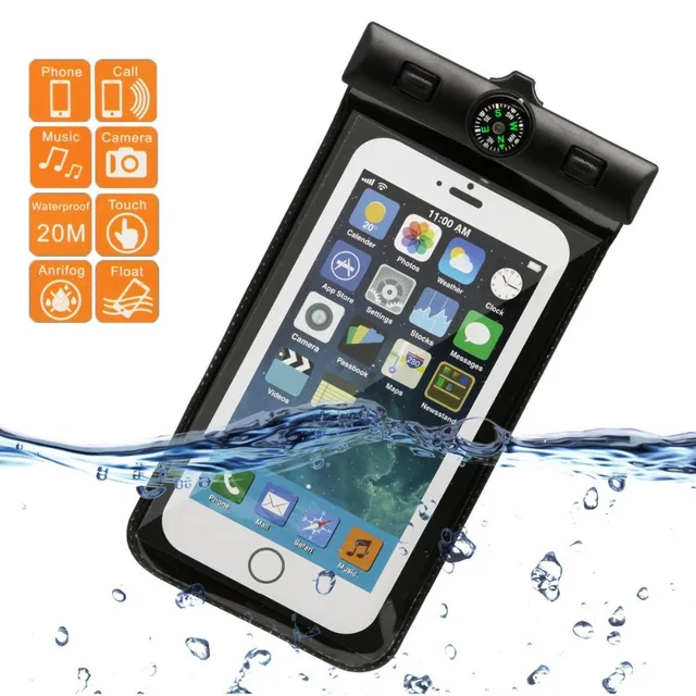 Hot selling phone waterproof case waterproof dry bag with compass