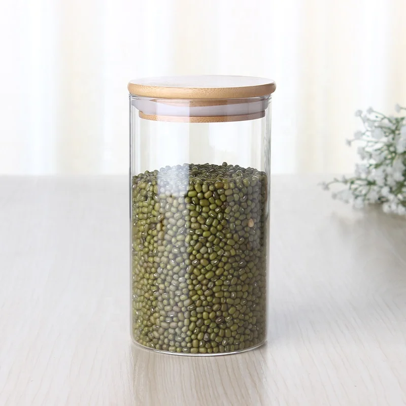 
D100mm Transparent glass jars Grains storage Bottles spice jar kitchen storage cans Kitchen Storage Organization 