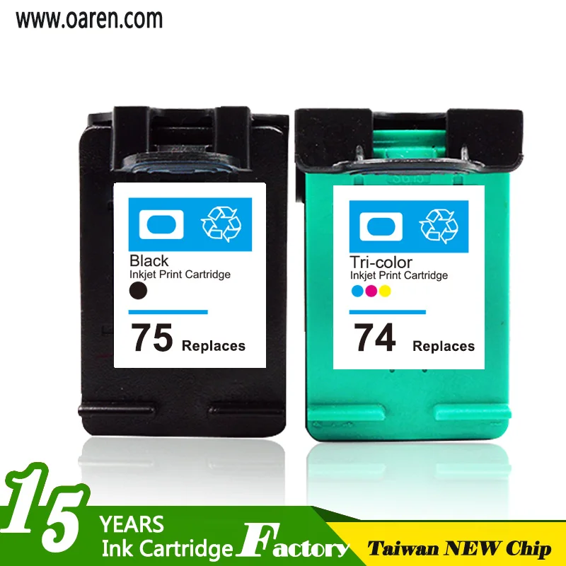 Kit 2 Cartuchos Compatíveis 74XL 75XL C4480 C4280 74 75 - RP PRINT  Distribuidora