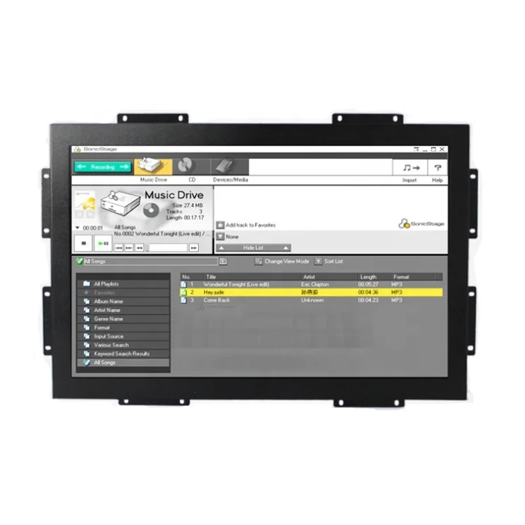 

1920x1080 resolution 21.5inch industrial open frame touch monitor for automatic vending machine, Black/white option