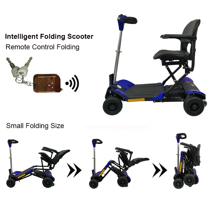 CE Certified Lithium Battery Indoor 4 Wheel Adult Electric Scooter with Seat