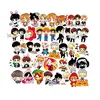 Hot Sale Cute Expression BTS Stickers Youth Group Cartoon Handpainted Q Version DIY Wall Decoration Stickers 63pcs/set