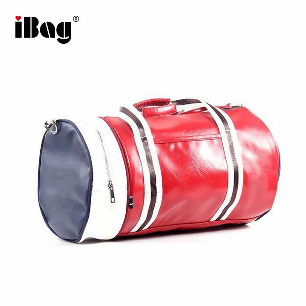 Top Popular Fashion Round Gym Bag Football Duffle Bag Leather Travel