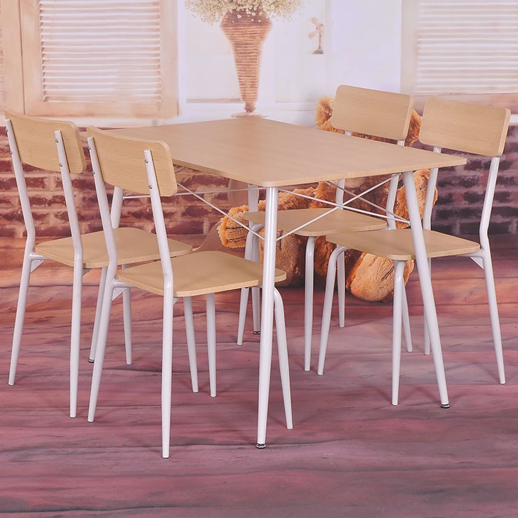 
Dining room promotion,wood dining set and 4 steel chair 