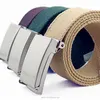 unisex flat buckle leisurely Canvas Belt thin style lovers Belt 4001