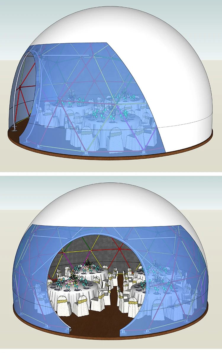 polygon dome tent diamrter in different shape for disaster Relief