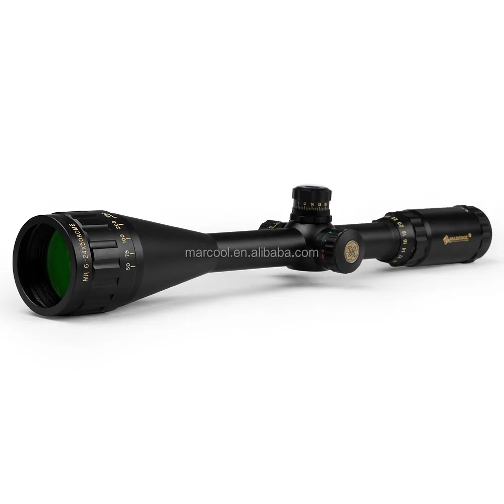 

the hunting accessories marcool 6-24x50 air gun rifle scopes with mil dot reticle for pcp air gun