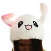 Funny role play moving plush rabbit bunny ear hat