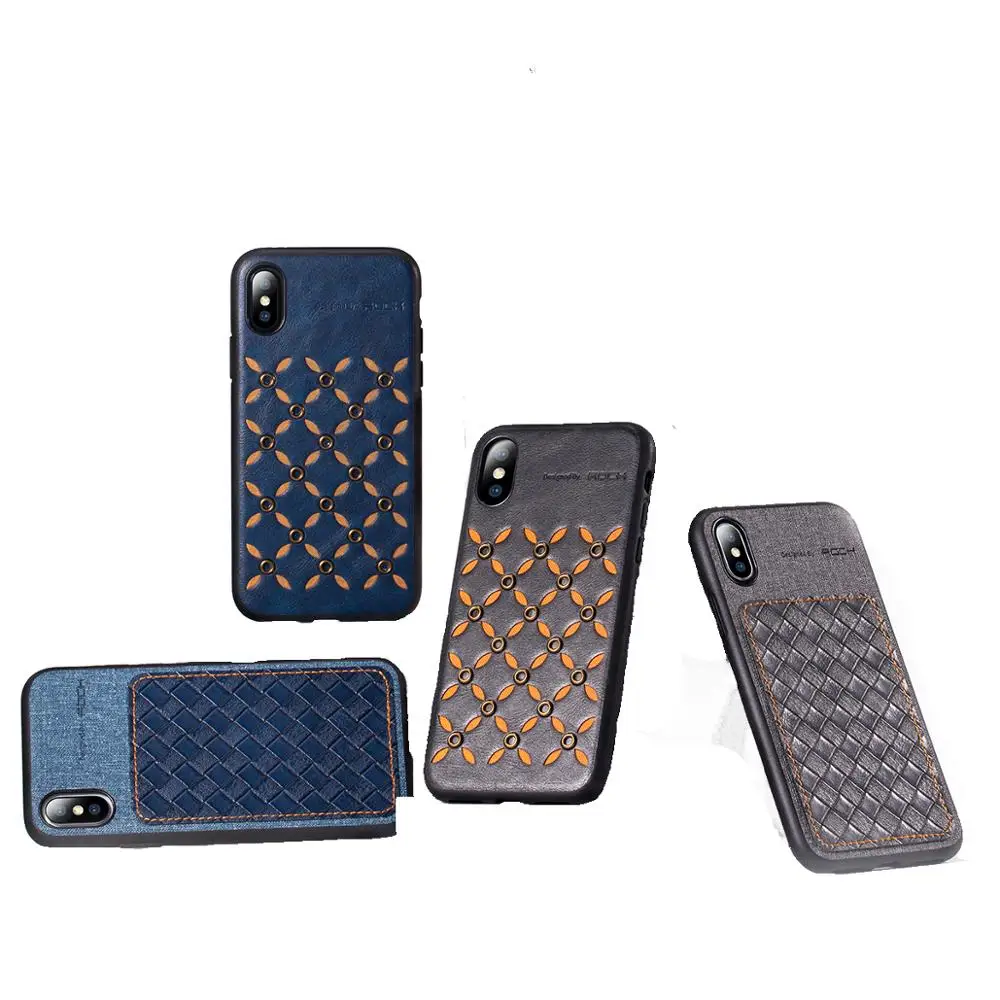 

ROCK Slim Case for iPhone 2018,Cover PU Leather Phone Protect Case For iPhone 5.8 6.1 6.5 Coque Full Protective Phone Shell Back