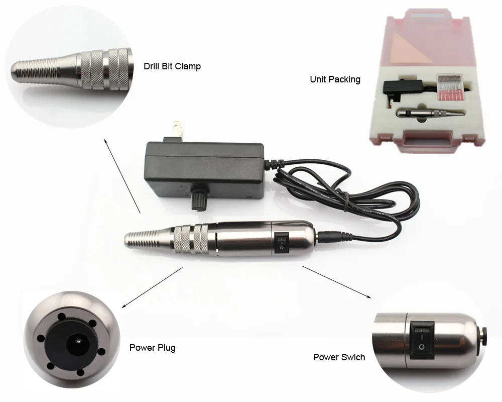 Professional Up200 Mani Pro Nail Drill Set Nail Carbide Drilling Bits