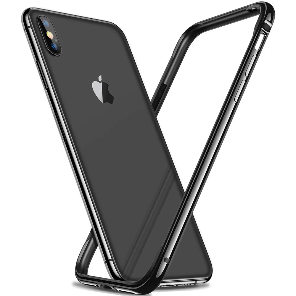 For iPhone X Bumper Case, Metal Frame with Soft Inner Bumper for iPhone X