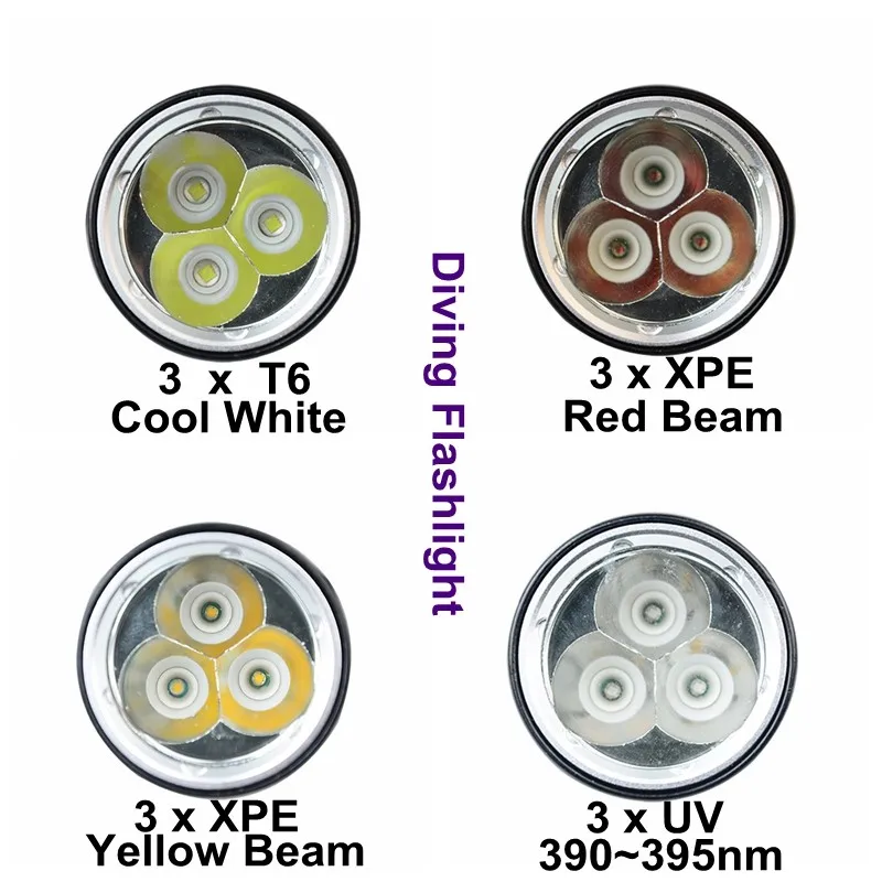 LED Diving Flashlight Torch Lamp Waterproof flashlight