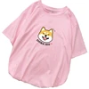 High Quality Wholesale Apparel Manufacturer Women's Clothing Cute Shiba Inu Young Girls T-shirt