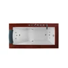 SM60501 Cold and Hot water inle Wooden panel acrylic whirlpool Rectangle massage bathtub bathroom acrylic hot tub