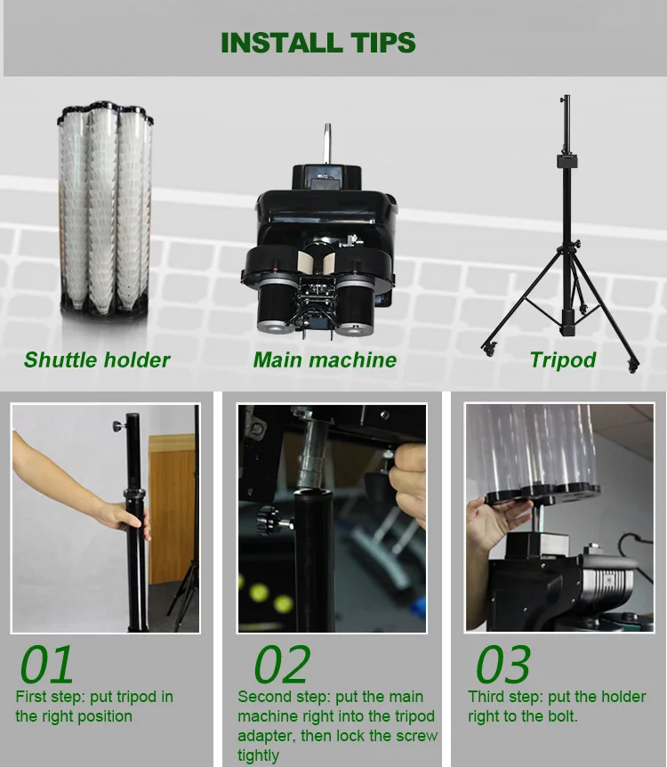 High Intelligent Programconctrolled Badminton Machine For Training In