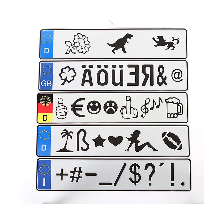 
Custom you own number embossed blank car europe license plate 