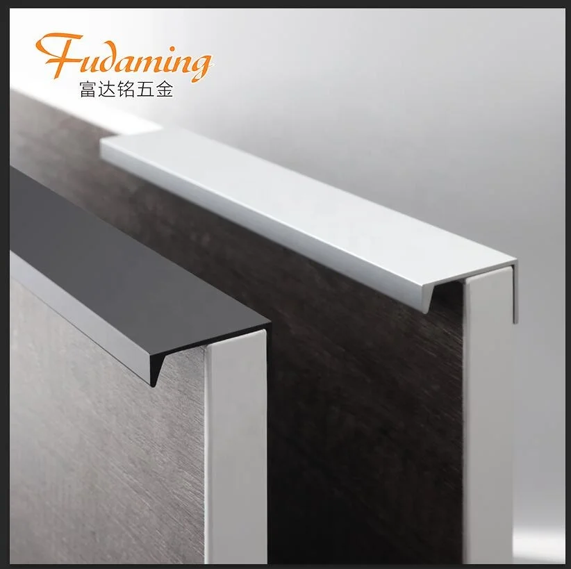 
Hot Sale modern simple aluminum alloy invisible hidden handle for drawer wardrobe cabinet length customizable 