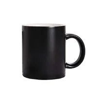 

Wholesale 11 OZ 330ml ceramic material Matte finish black coffee mug for gift
