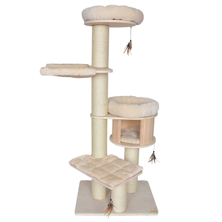 

Cat scratch tree scratching post shelf wooden houses for cats