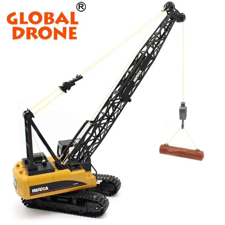 

High Quality Global Drone Huina Toys 1572 RC Engineering Truck 1:14 Remote Control Excavator with Movable Latticed Boom Hook