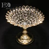 H&D Christmas Vintage Gold Crystal Fruit Tray Storage Vase For Dining Room Coffee Table Wedding Centerpiece Ornament Great Gifts