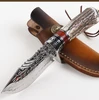 OEM Custom Hand Made Damascus Blade Hunting Knife Set