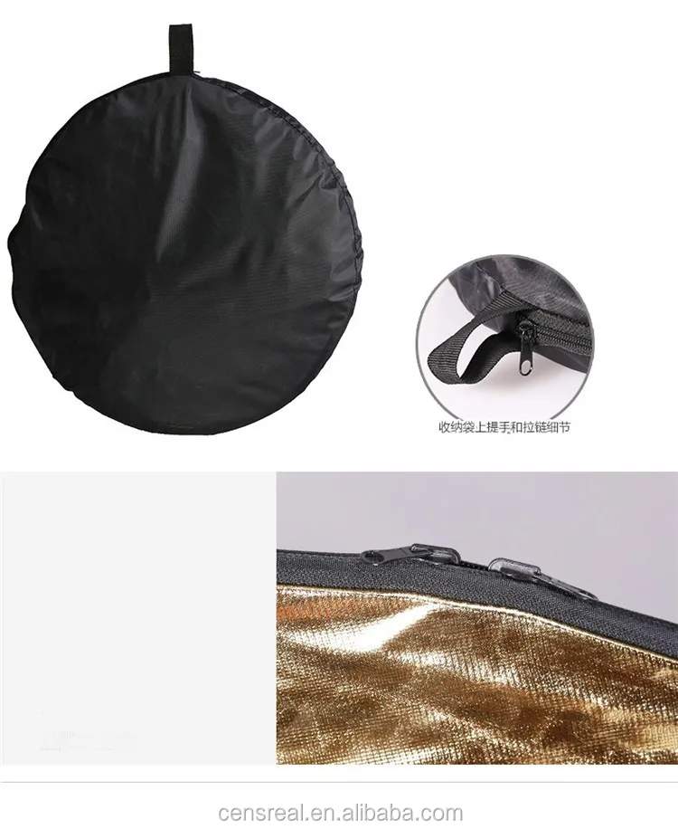 Top quality portable 110cm Multi Disc 5 in 1 colors Photography Reflector