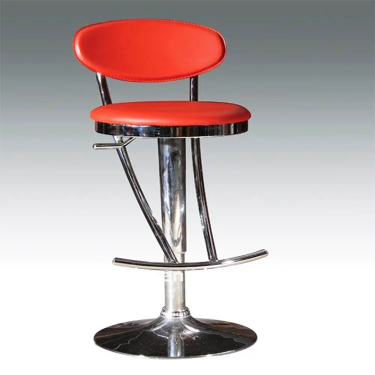 Modern Luxury Leather Swivel Bar Stool With Backrest Buy Modern