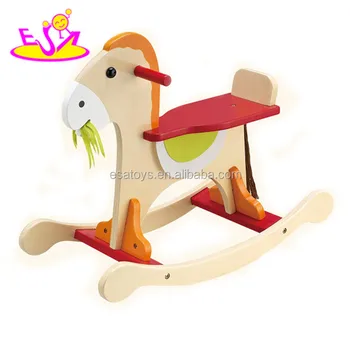 wooden baby rocking horse