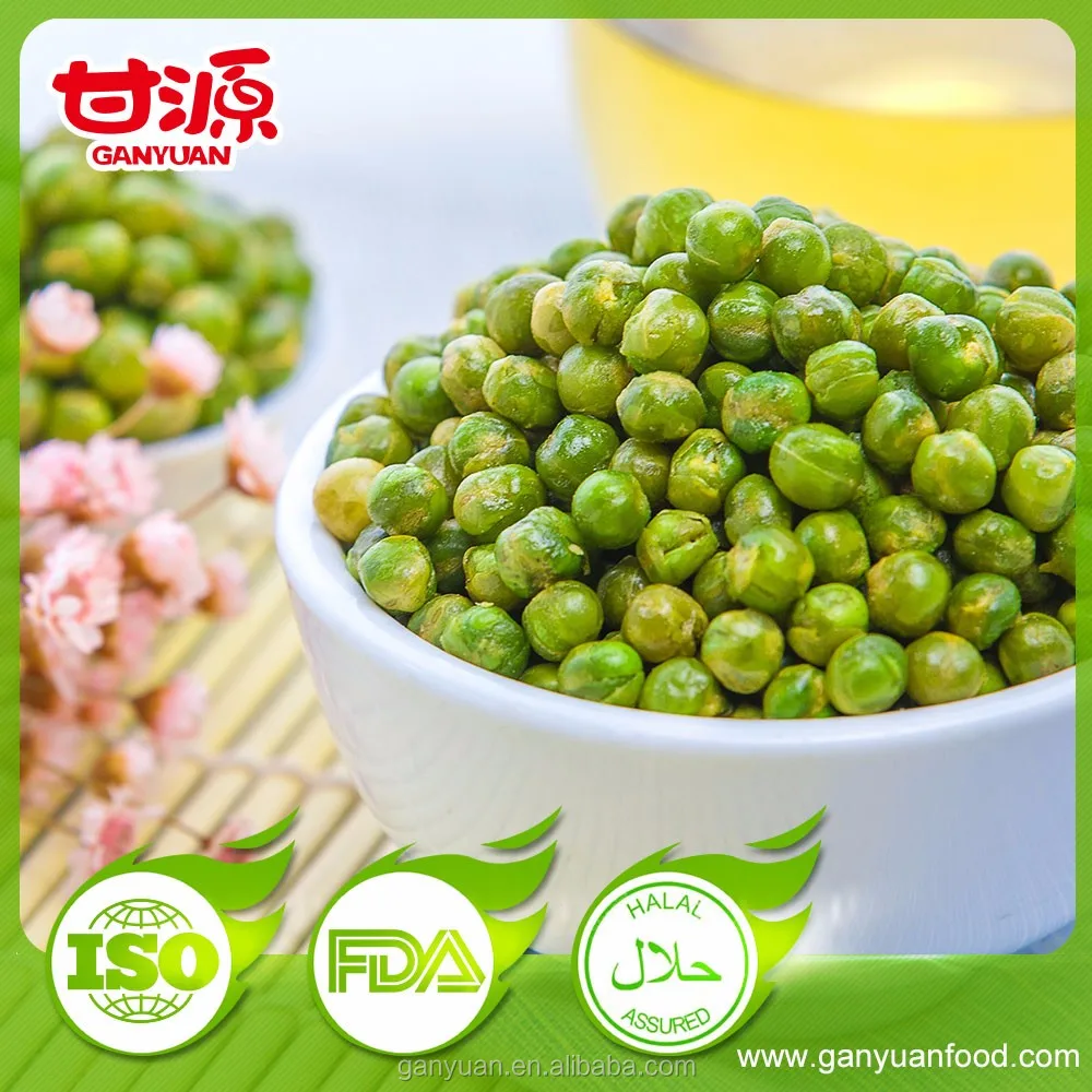 
Chinese Crispy Snacks Garlic Flavor Green Peas 