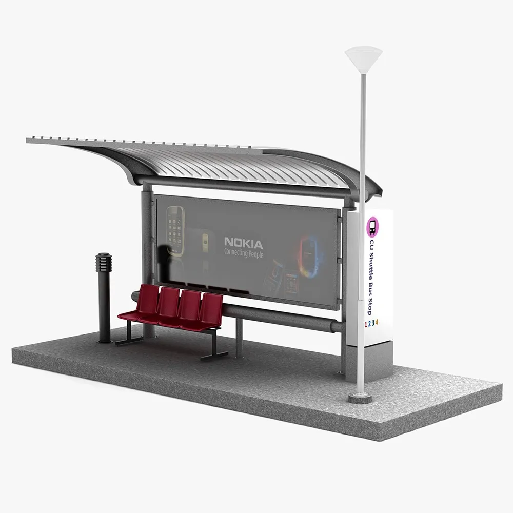 product-2020 outdoor advertising bus stop bus shelter manufacturer-YEROO-img