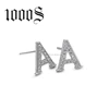 Free Sample Dropshipping 925 sterling silver alphabet A character letter series stud earring