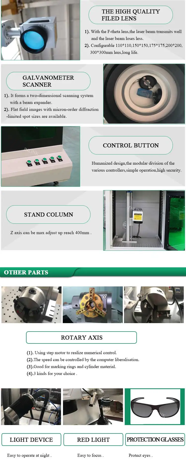 mini full cover laser marking machine 20w 30w 50w 100w