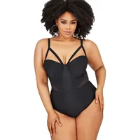 

2019 new one-piece swimsuit steel plate gathered women's swimwear solid color bikini