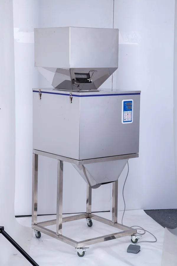 F-9999 Big quantitation granules 100-9999g powder 5000g filling machine with foot pedal