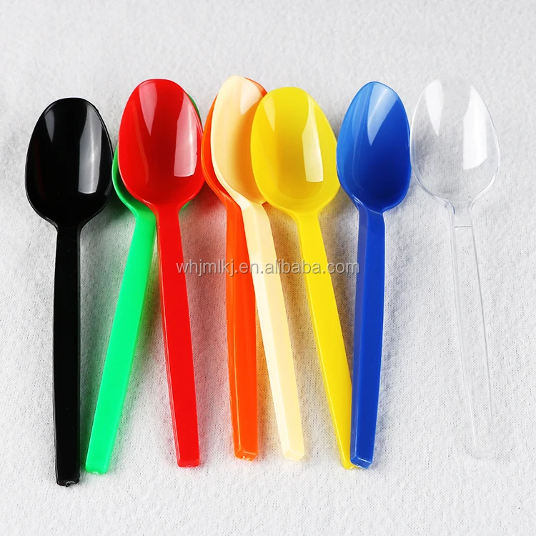 

Hard-plastic PS Plastic Type Colored Plastic Spoon for Ice Cream, Red,yellow,blue,transparent,black,white,yellow,green,orange