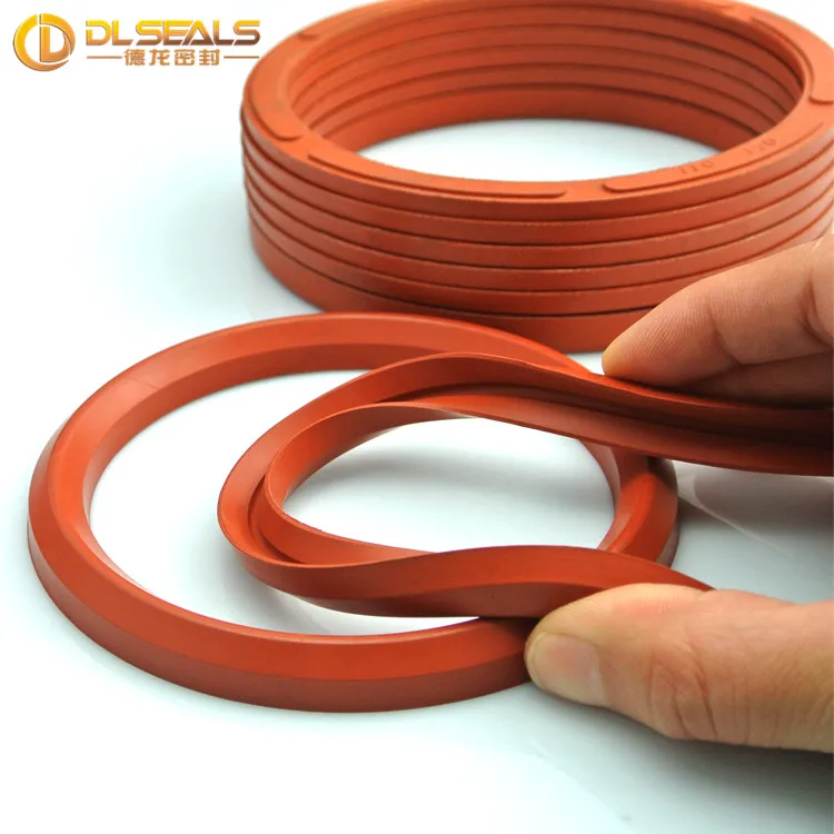 Dlseals Piston Rubber Fabric Black+white Ptfe V Packing 37pcs/set