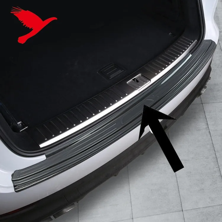 Black Rear Boot Outer Bumper Guard Sill Plate Protector Cover For