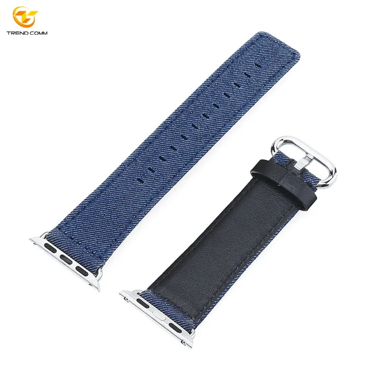 

Men/Women Blue PU Wrist Watch Band Classical Leather Strap Bracelet For Iwatch 6