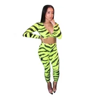 

women fashion clothingDeep V Leopard Longsleeve crop top women two- pieces set women outfits overall mujer romper jumpsuits