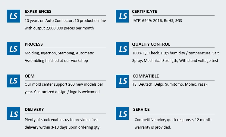 173852-1 35055-14Y-1 14 Pin Female Housng Automotive Connector Board to Board PCB connector