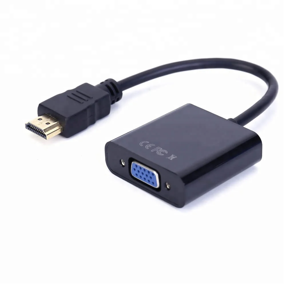 

HDMI to VGA Adapter Gold Plated HDMI Male to VGA Female Converter for Computer Monitor Projector HDTV, Black