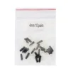 4mm Black Assorted Sizes Plastic Safety Eyes and Noses Set for Doll, Puppet, Plush Animal Making and Teddy Bear