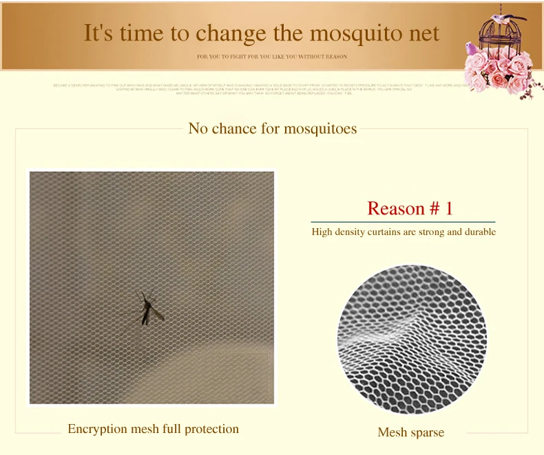 Long lasting durable lace design u shape home indoor family environmental friendly mosquito bed net