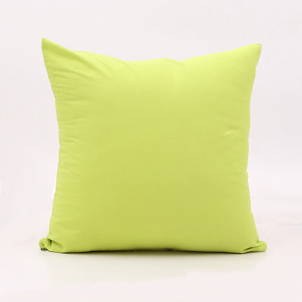 Drop Shipping Pillow Cover Sofa Seat Car Solid Candy Color Pillowcase