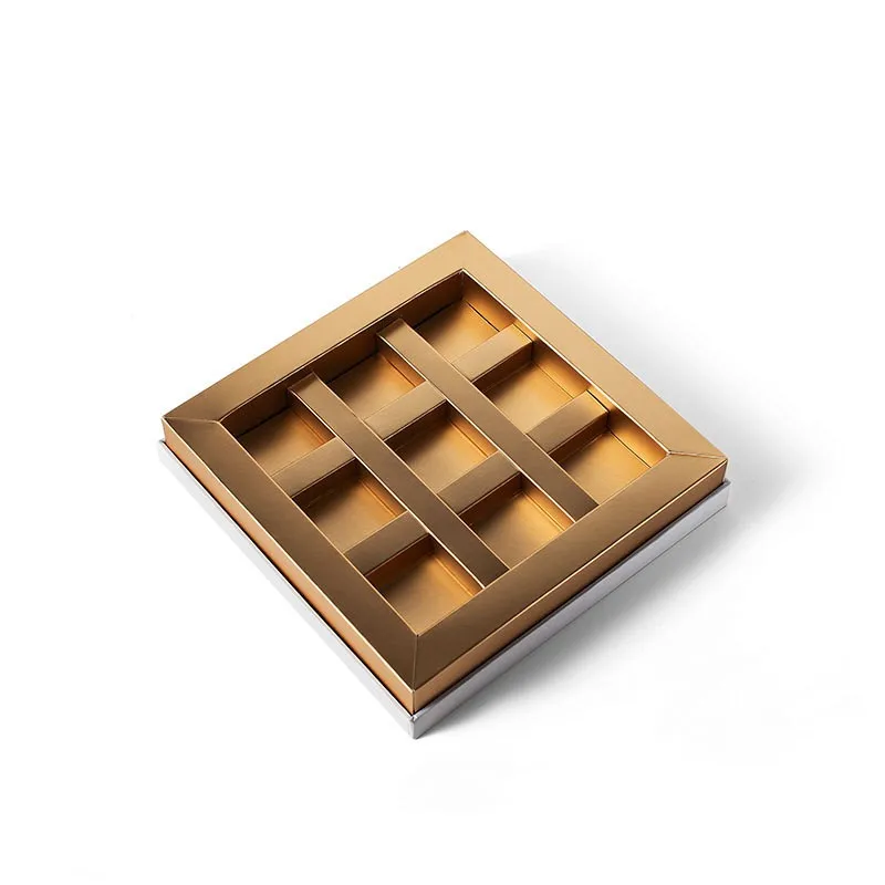 优雅格子巧克力包装盒礼盒正方形巧克力盒