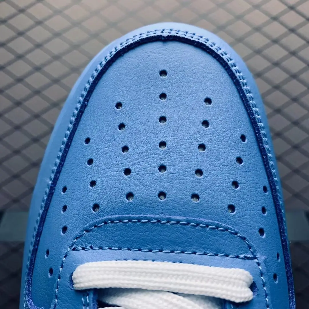 High Quality Genuine Leather offwhite x Airforce1  MCA Blue Chicago Low Sneakers OW Air Retro  AF1 Fashion Shoes
