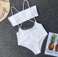 

2019 New Design Ladies Sexy Mature Bikini 6 Colors Polyester Irregular Strap One Piece swimsuit