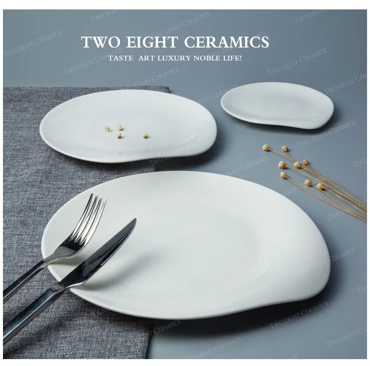 amazon top seller 2019 restaurant kitchen ware square dish porcelain plate porcelain tableware