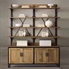 Industrial Old Pine Wood Narrow Single Shelving